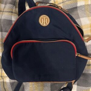 Tommy Hilfiger Dark Blue Mini Backpack with Red Trim